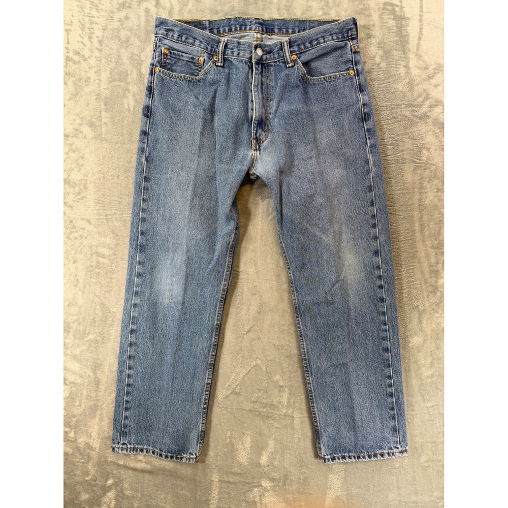 Levi's 505 Regular Fit Straight Jeans‎ Men's Size 36x29 Blue Denim Pants